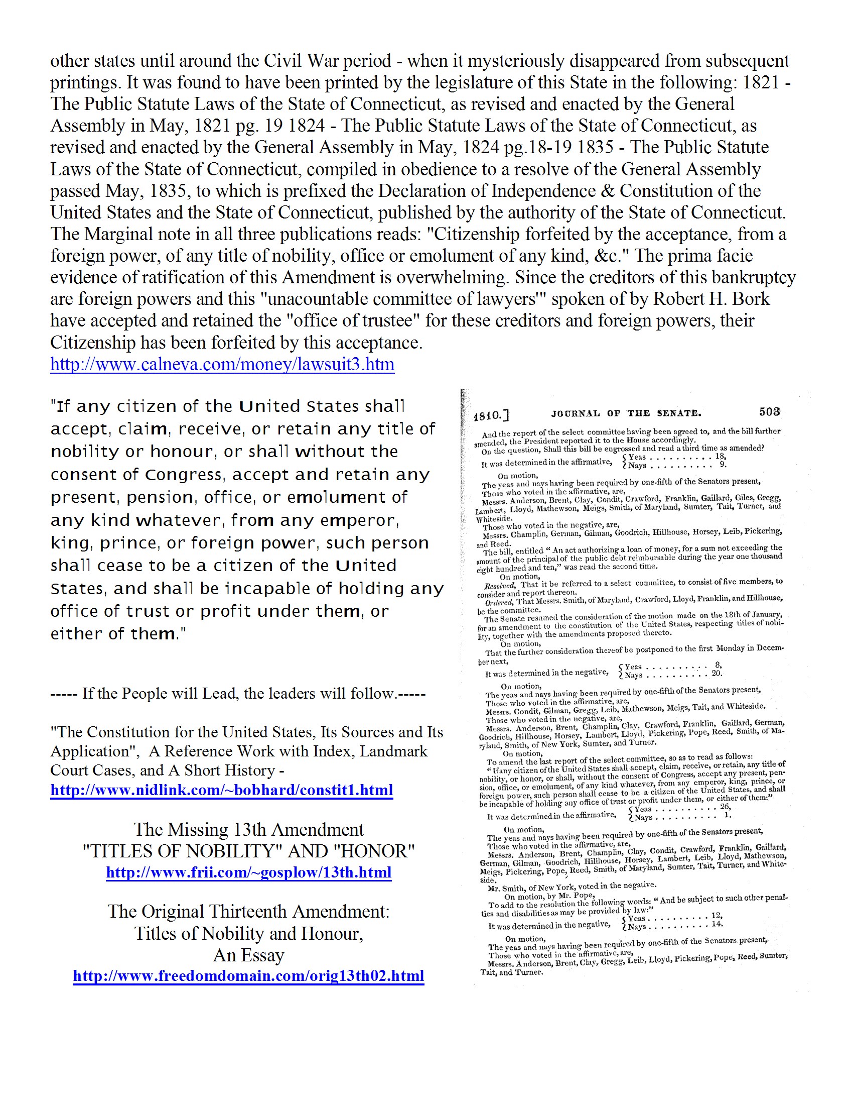 The Original 13th Amendment – Republic of North Dakota